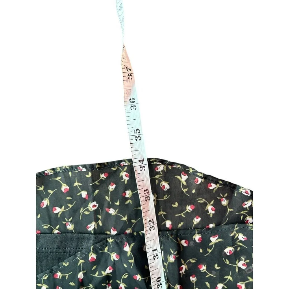 Lush Women's Black Floral Shear Short Dress